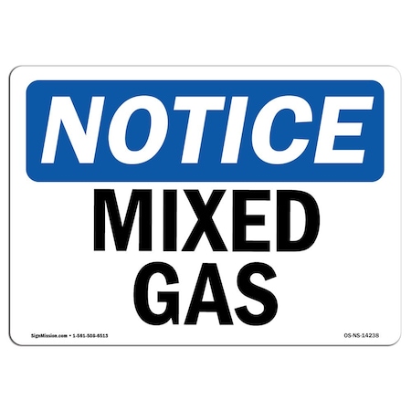 Signmission OSHA Notice Sign, 3.5" Height, 5" Width, Mixed Gas Sign, Landscape, NS-D-35-L-14238-10PK OS-NS-D-35-L-14238-10PK